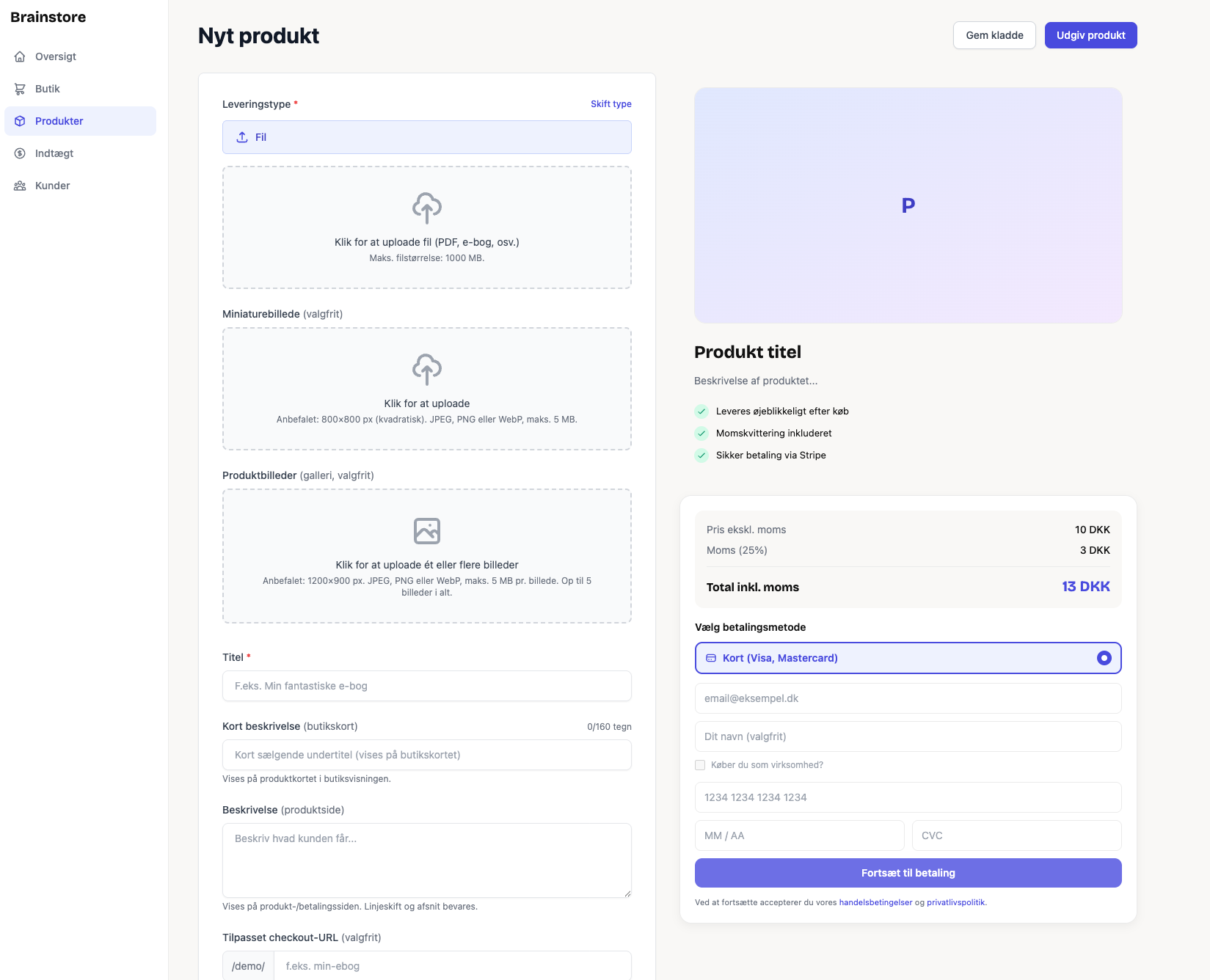 Brainstore Demo mockup – billede 1